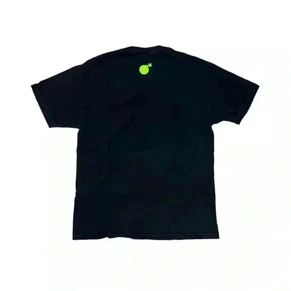 THE HUNDREDS T SHIRT MENS Large BLACK GREEN SLIME SCRIPT SLIMER ATOM BOMB - Picture 2 of 2